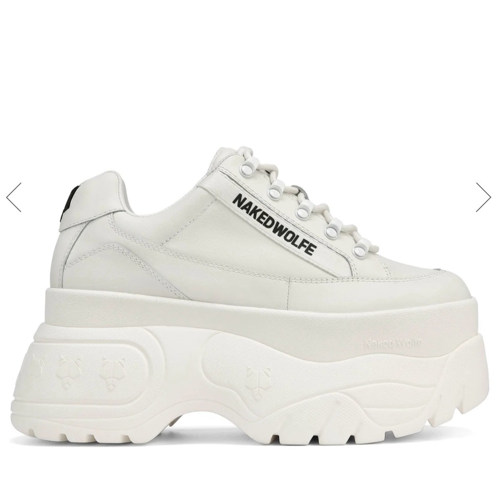 NWT NAKED WOLFE SPRINTER WHITE LEATHER WHITE